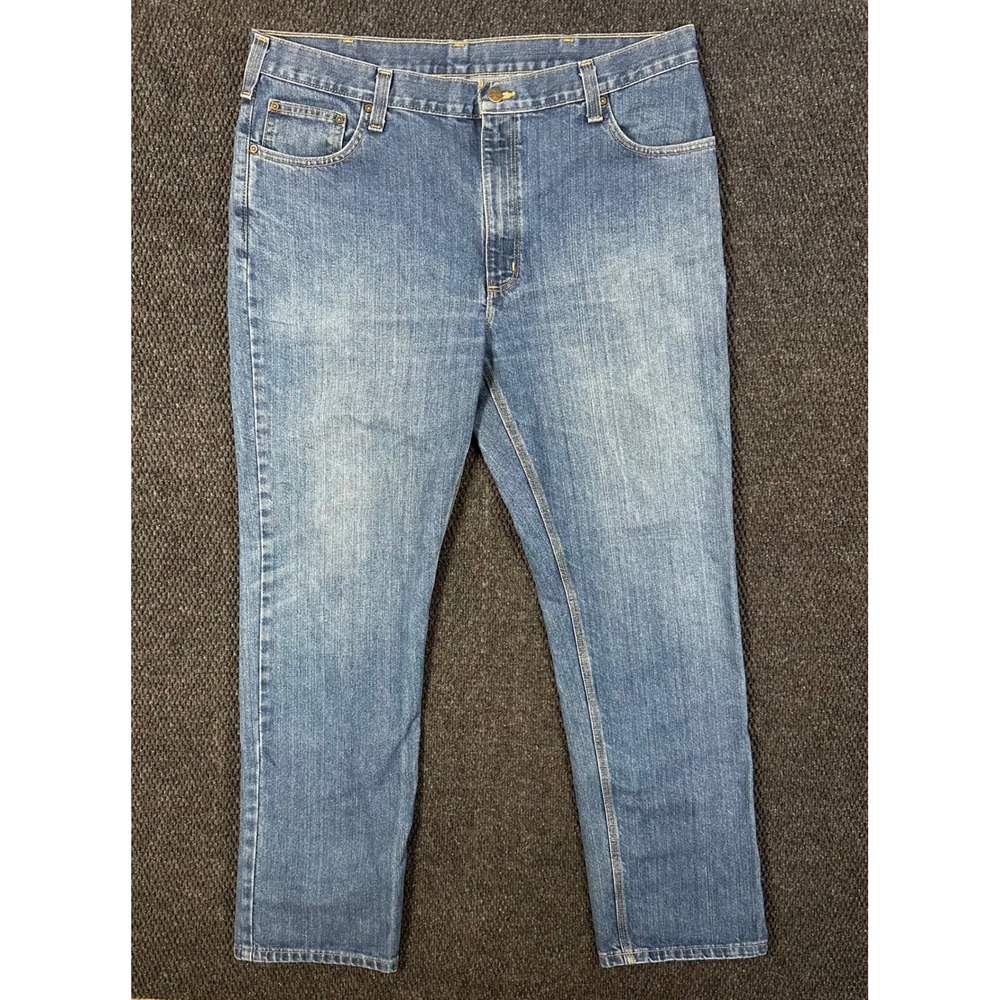 Carhartt Jeans Mens 38x32 Blue Traditional Fit Medium Wash Denim Fade Mexico